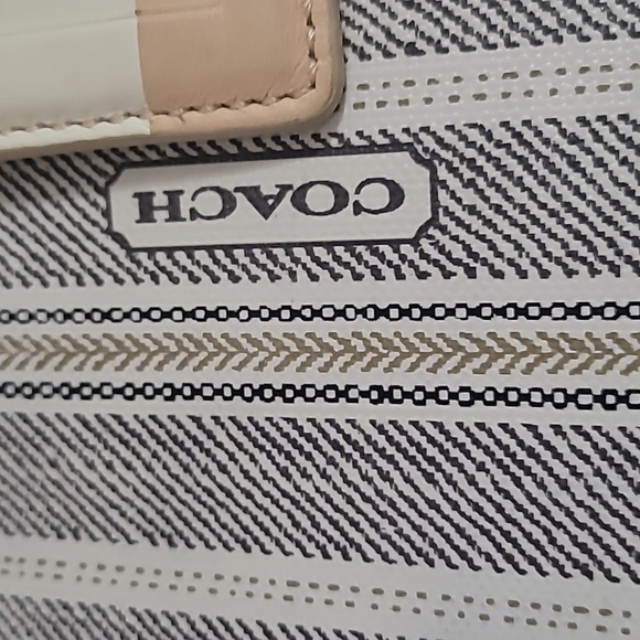 Coach Legacy Weekend Ticking Zippered Tote Bag - Picture 3 of 16